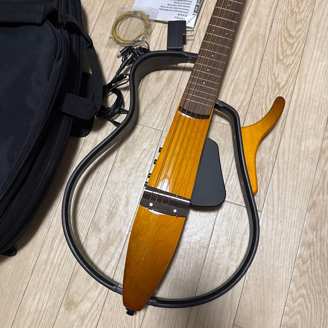 【YAMAHA SLG110S】サイレントギターセット ソフトケース付き【美品】