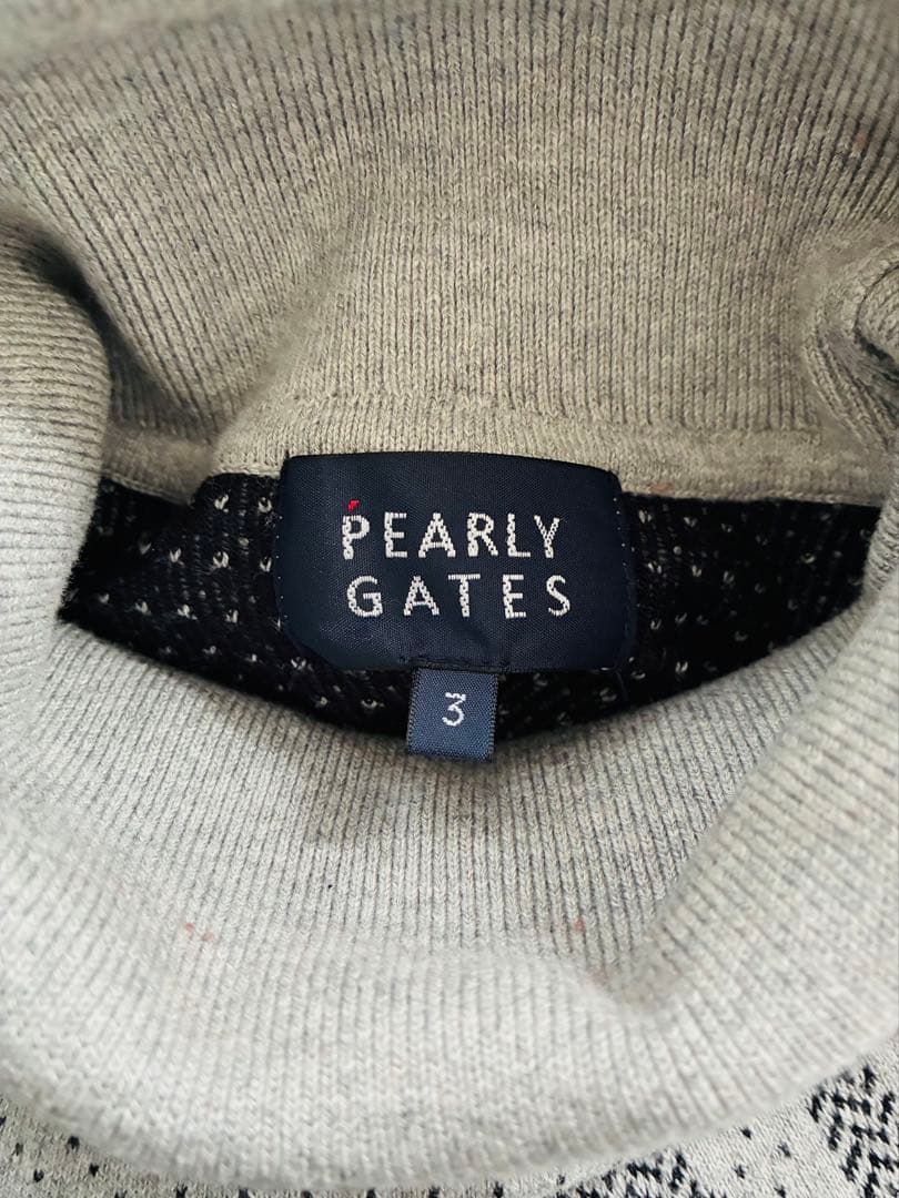 超美品PEARLYGATESカシミヤタッチタートルネックニットセーター（3）