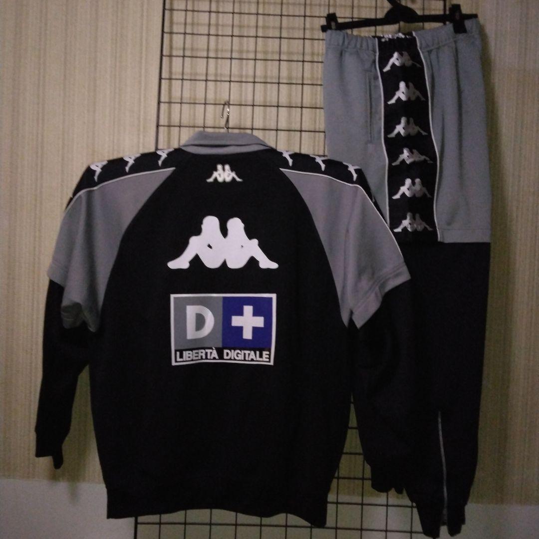 98～99”Kappa Juventusビンテージ ジャージセット 黒/グレーL