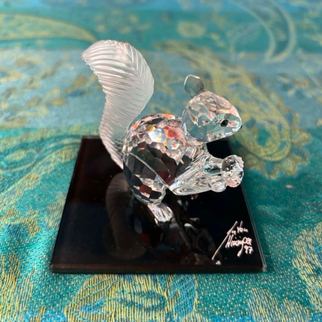 【Swarovski】スワロフスキー 1997年 10周年記念作品 リス