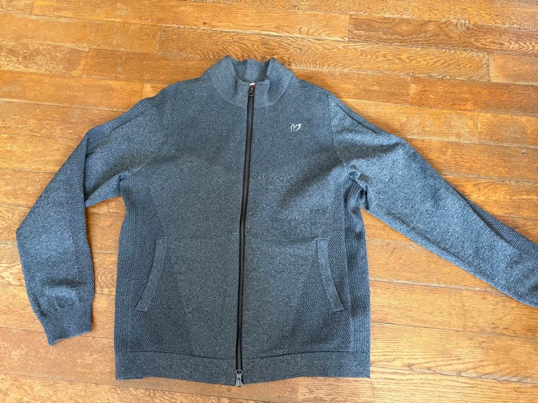 グレー ジップアップ セータージャケット