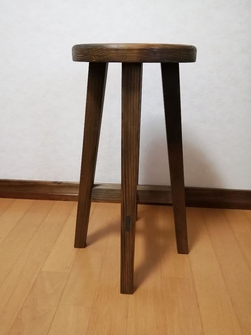 木製スツール　座面幅30cm×高さ70cm　丸椅子　stool 　花瓶台