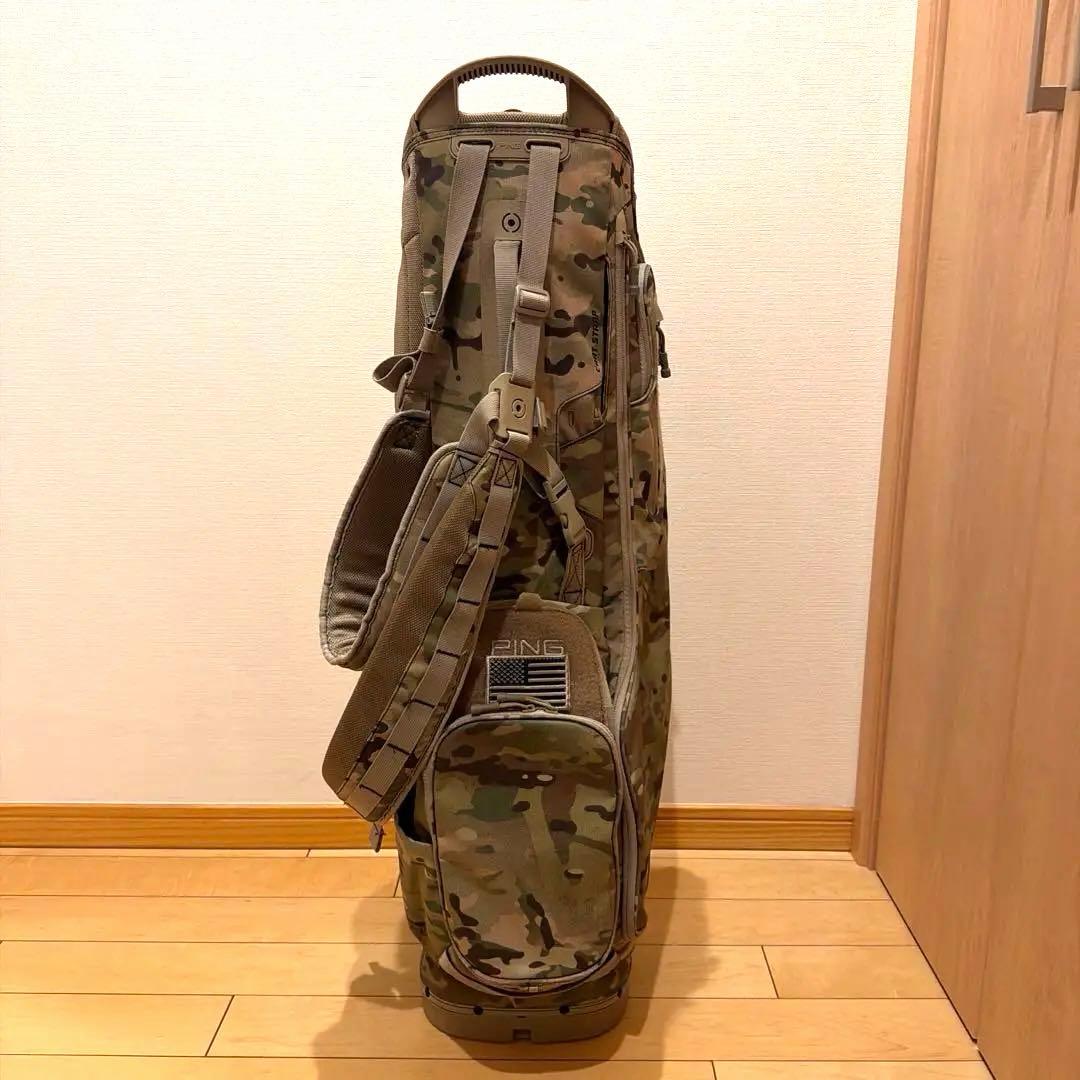 PING HOOFER迷彩 キャディバッグ スタンド付き カモフラ柄