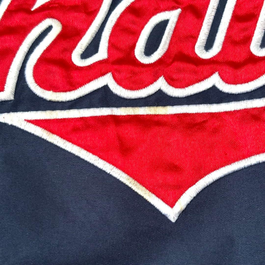 MLB インディアンズ ナイロンジャケット 薄手 ネイビー XXLサイズ