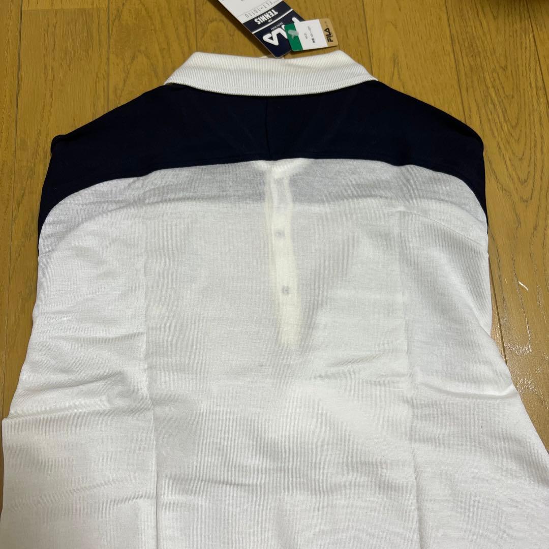 FILA ポロシャツ ホワイト/ネイビー　新品未開封
