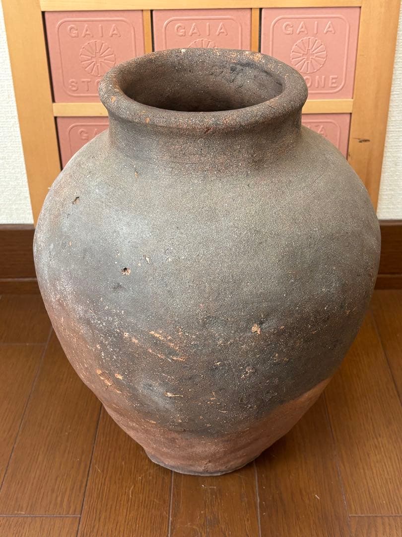 古備前　焼き締め古壺　古美術　置物飾り