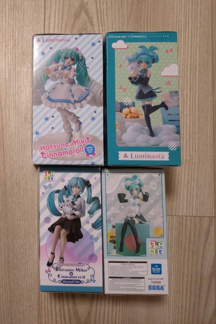 初音ミク×シナモロール　プライズフィギュア　4体セット
