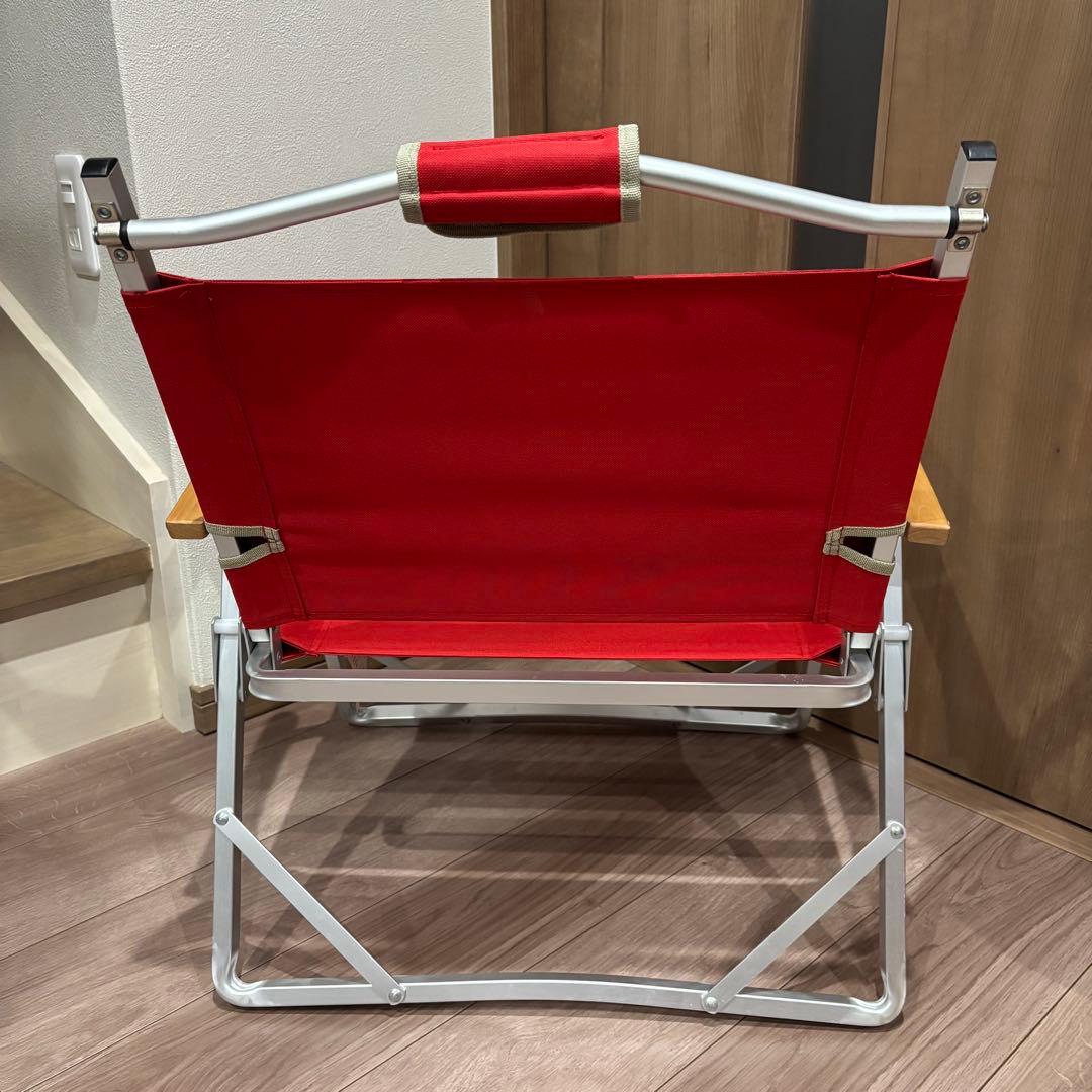 美品✨　Coleman コンパクトフォールディングチェア　レッド&オリーブ　2脚