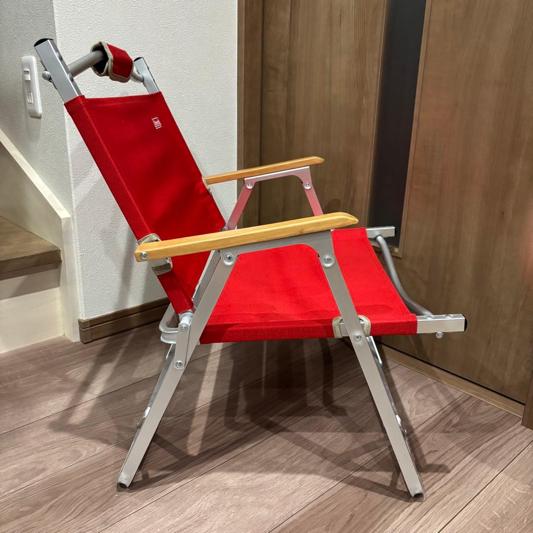 美品✨　Coleman コンパクトフォールディングチェア　レッド&オリーブ　2脚