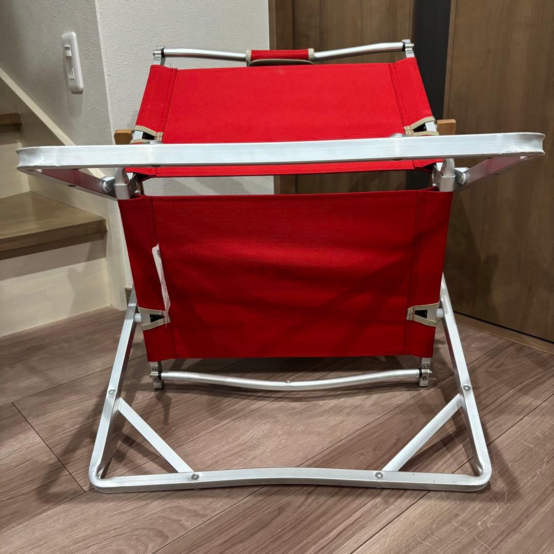 美品✨　Coleman コンパクトフォールディングチェア　レッド&オリーブ　2脚