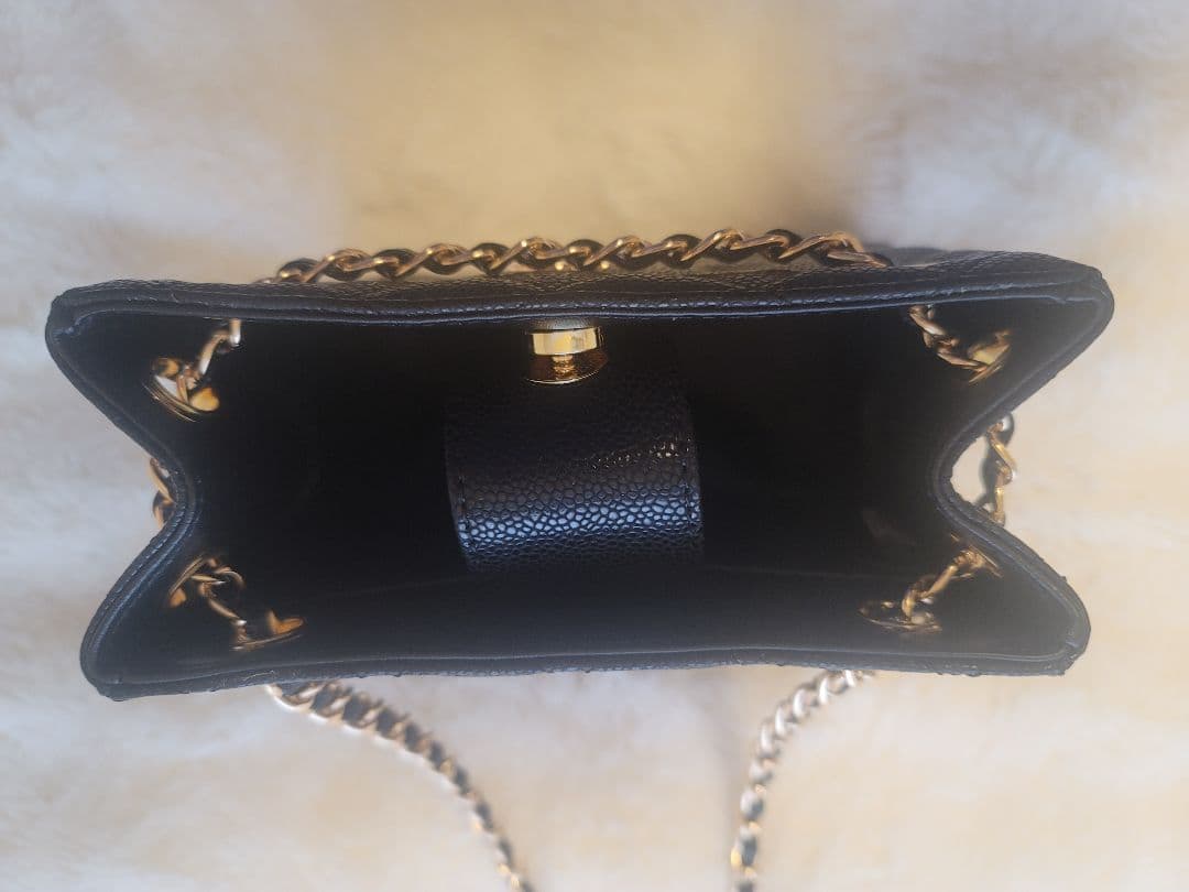 ノベルティ CHANEL ブラック キルティング ショルダーバッグ バケット