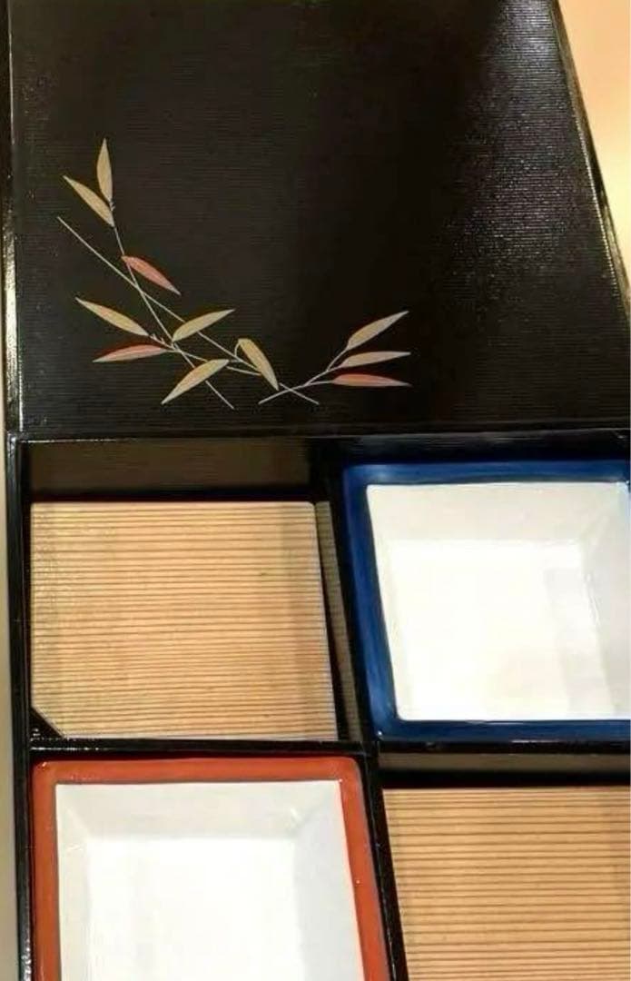 高級品　松花堂　越前漆器　笹模様　6セット　+ 模様なし　4セット