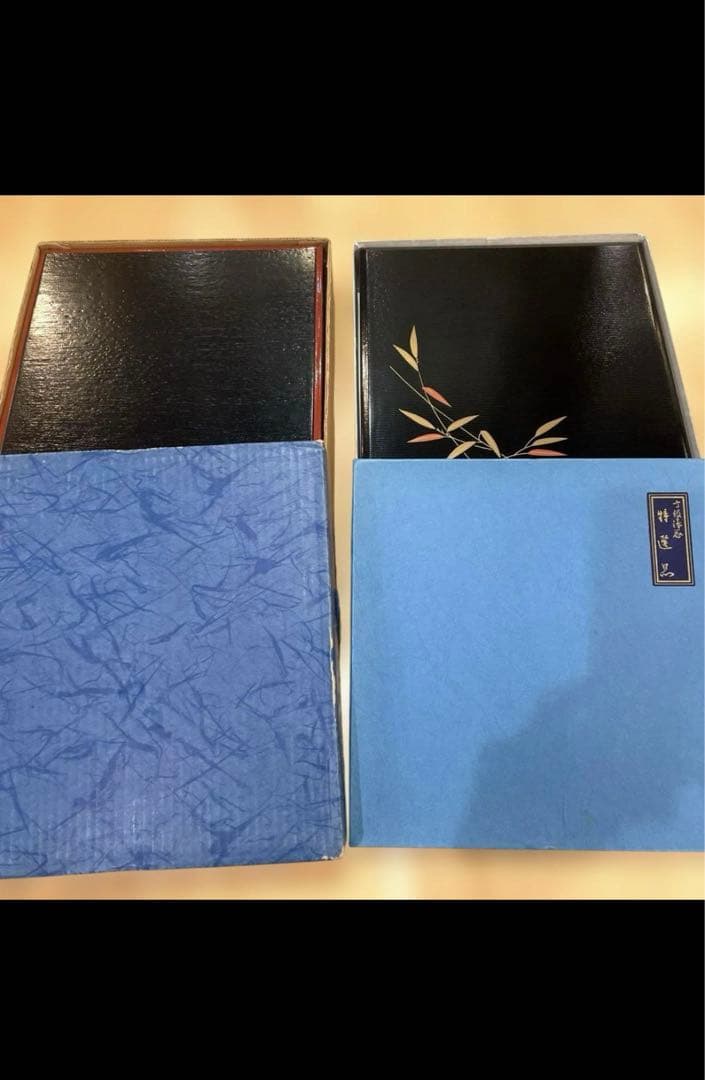高級品　松花堂　越前漆器　笹模様　6セット　+ 模様なし　4セット