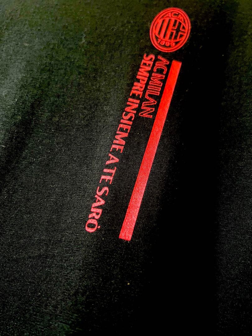 PUMA ブラック Vネックシャツ Mロゴ ( AC - MILAN )