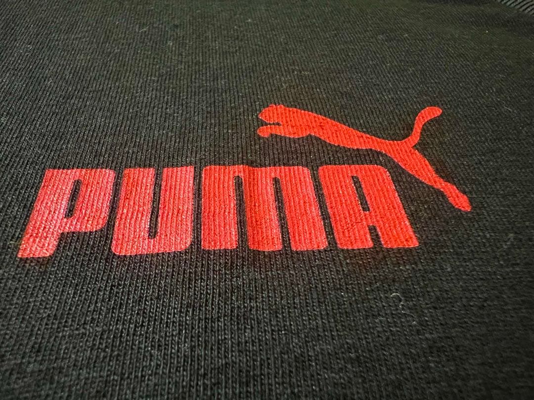 PUMA ブラック Vネックシャツ Mロゴ ( AC - MILAN )