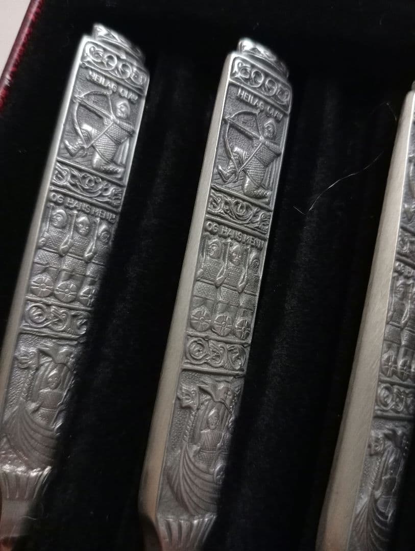 KONGE PEWTER ノルウェー　ヴァイキング　スプーン3本セット　箱入り