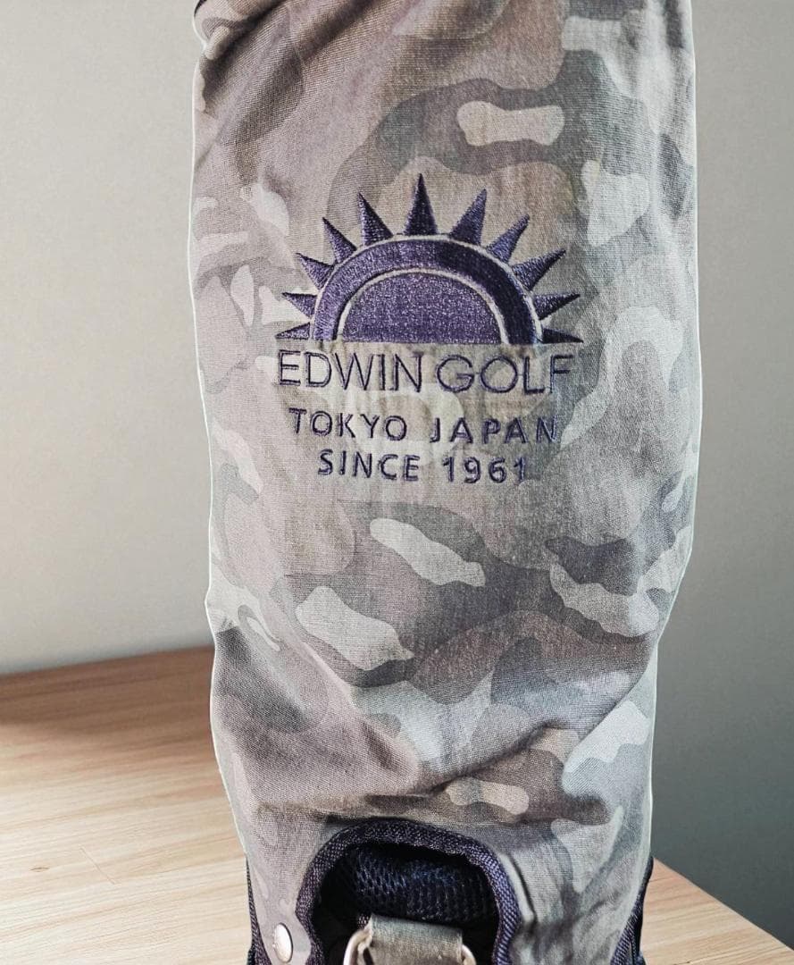 送料無料/美品　EDWIN GOLF 迷彩柄キャディバッグ