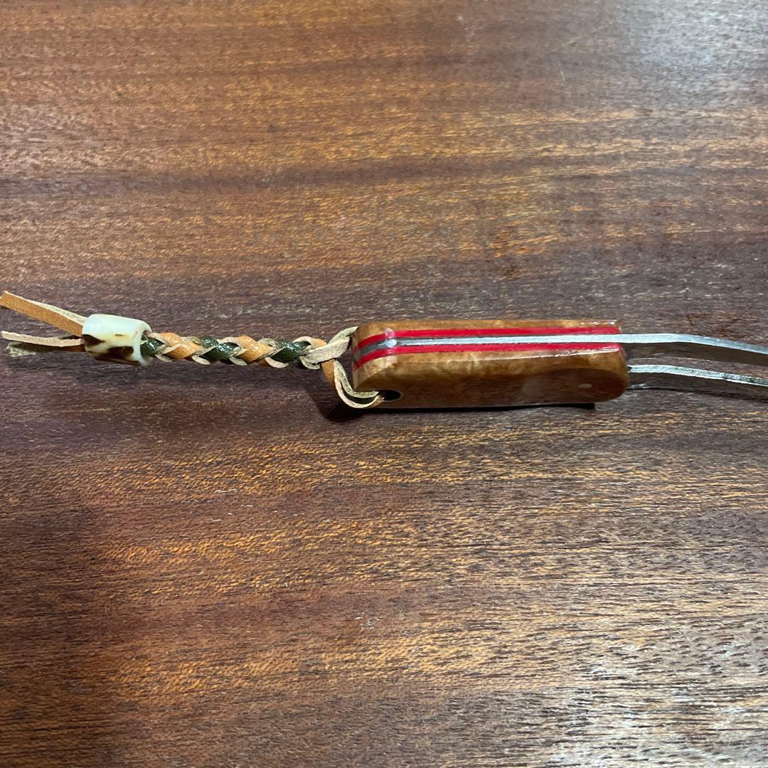 木製ハンドル グリーンフォーク　②
