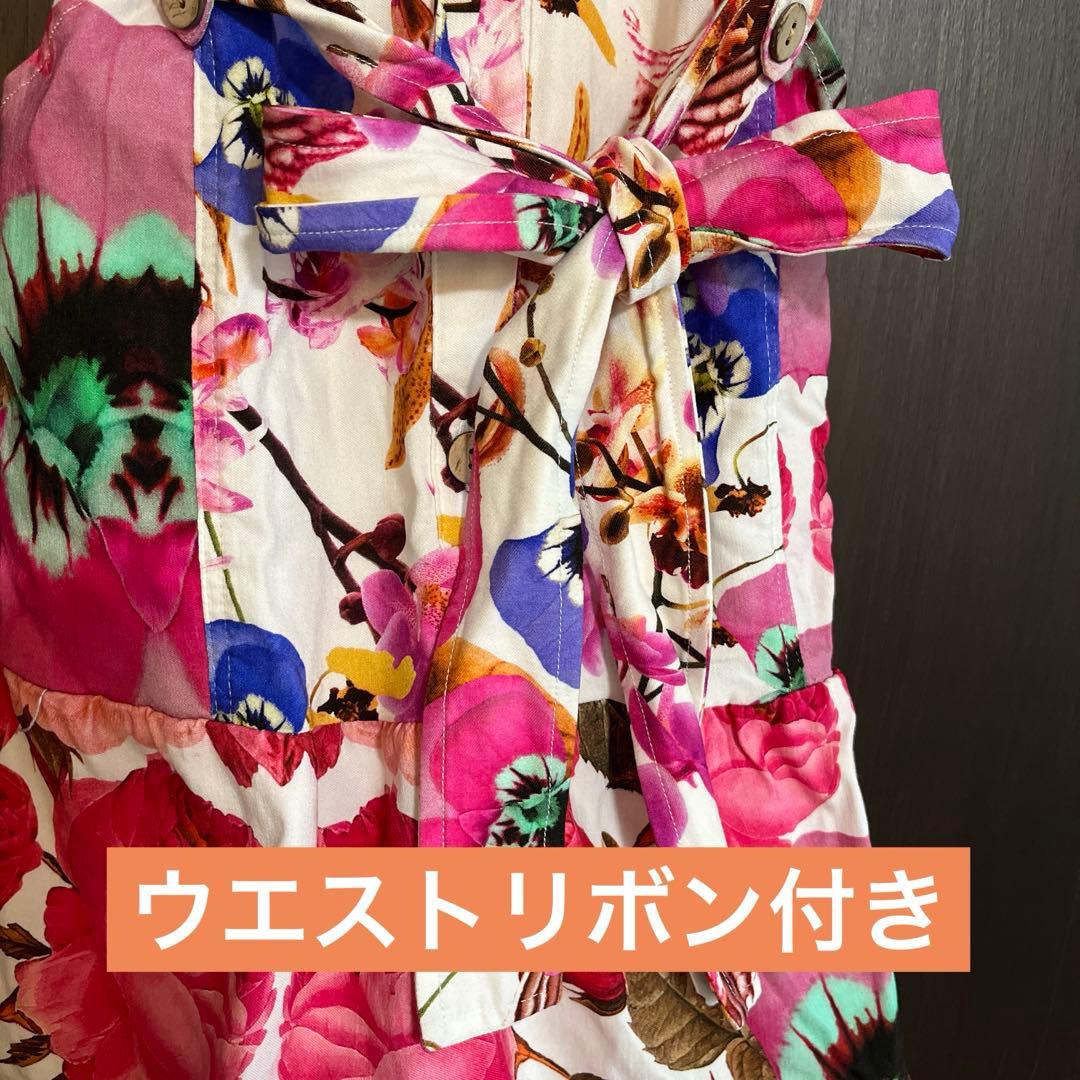 Desigual ピンクの花柄の可愛いワンピース