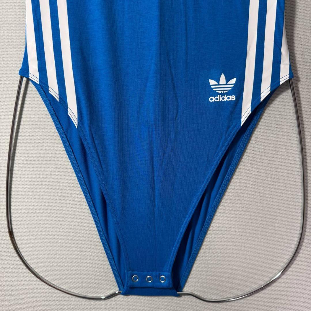 adidas ボディスーツ レオタード コットン Blue 海外XL