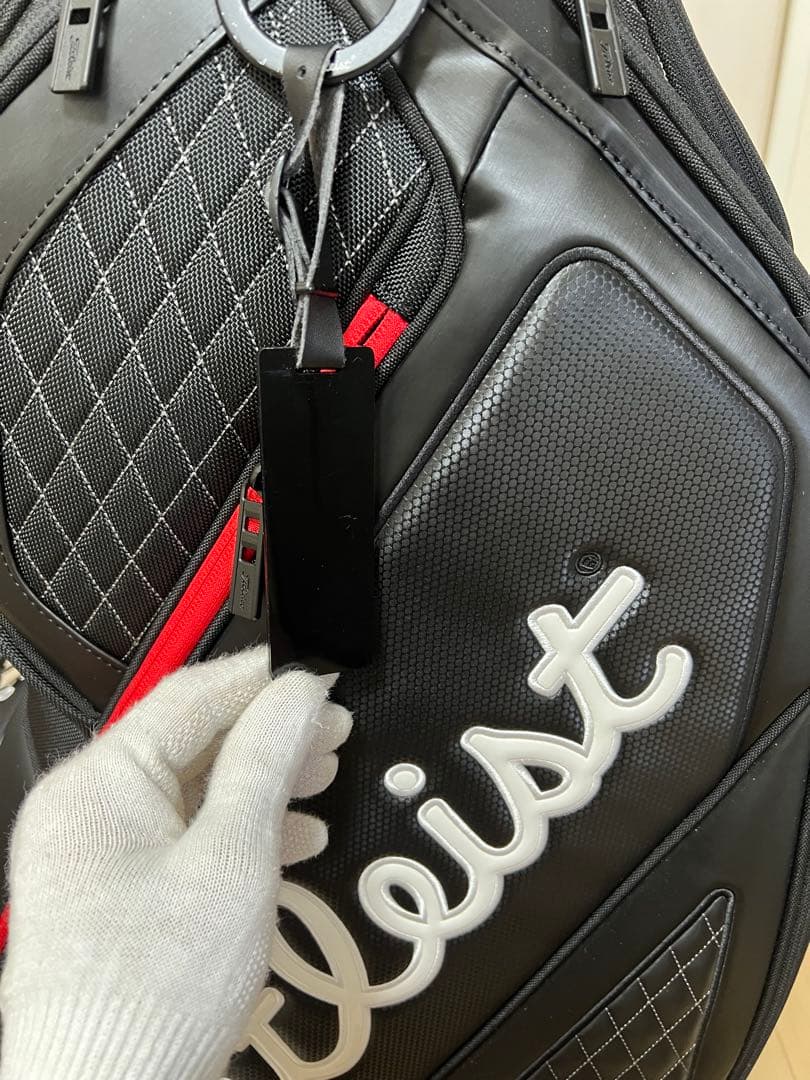Titleist キャディバッグ ブラック/レッド　ミッドサイズ