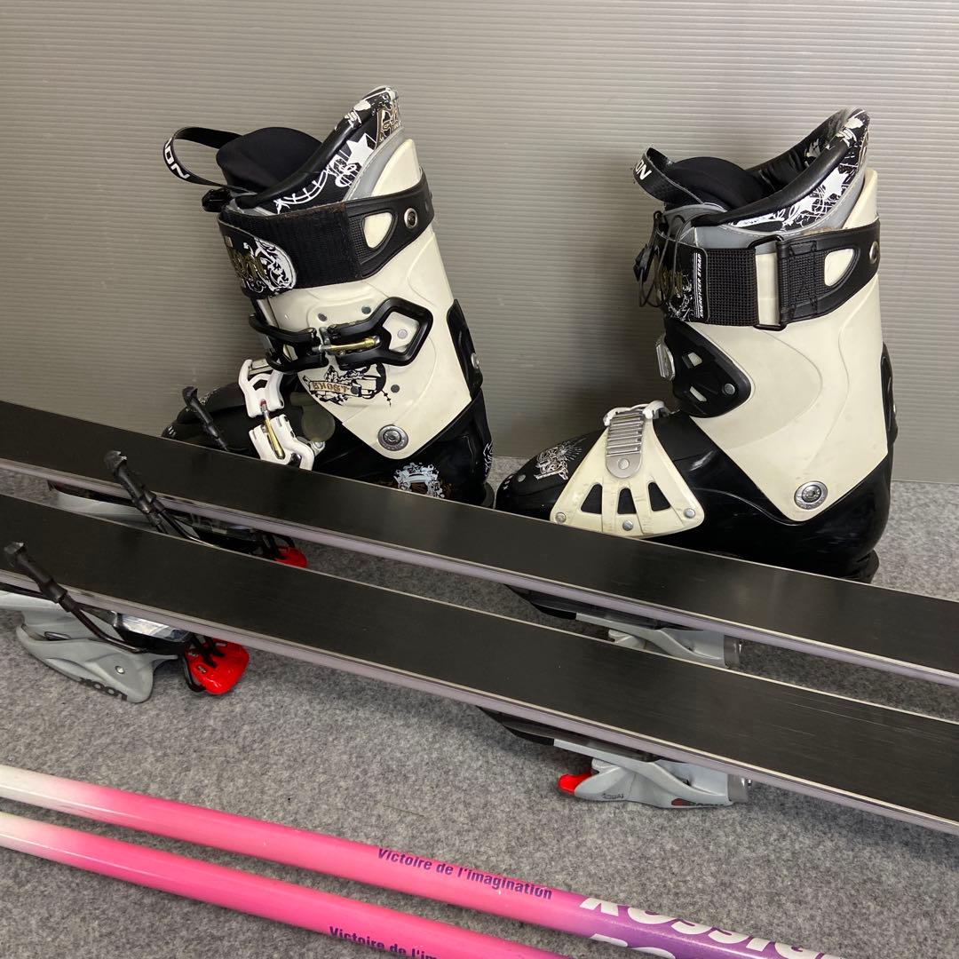 ★短めな板お探しの方 メンテ済スキーセット板160cmブーツ27~27.5cm