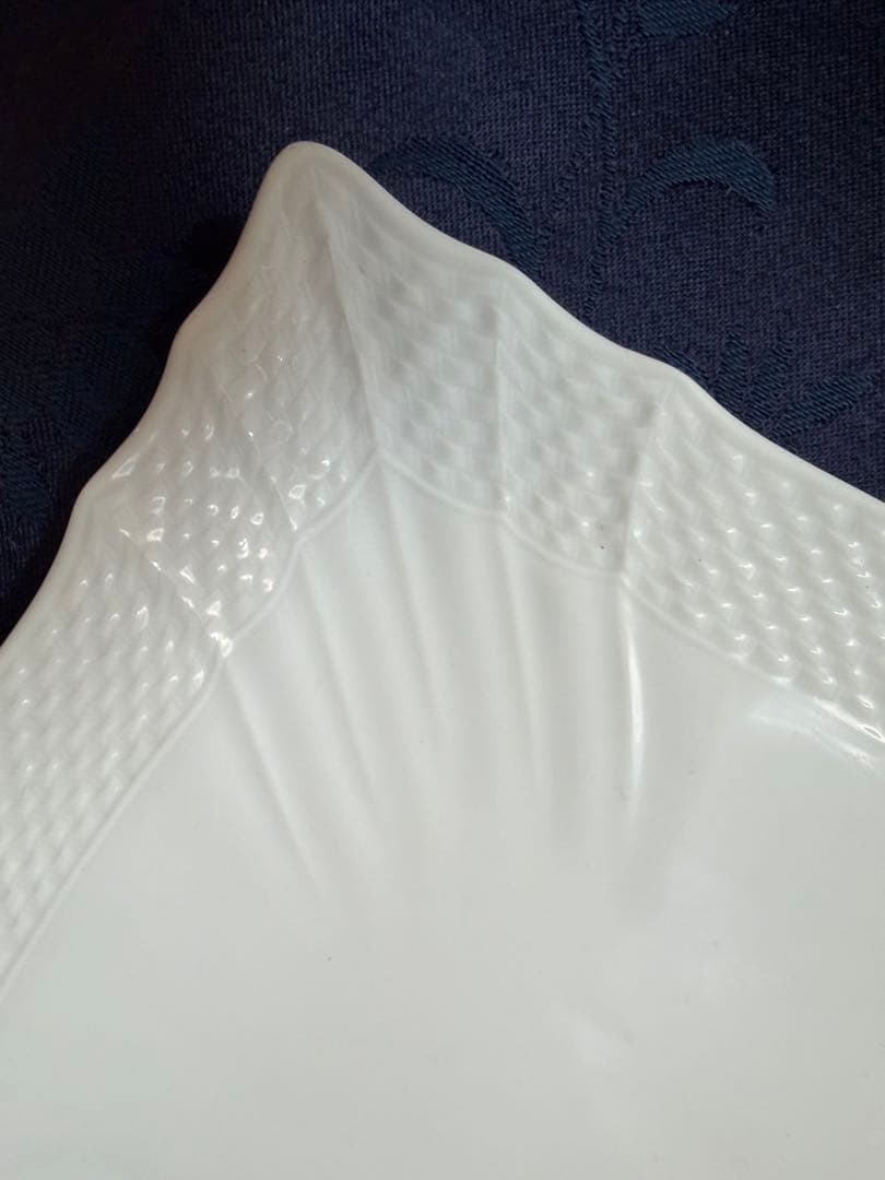 リチャードジノリ　ベッキオホワイト　スクエア皿　22X22 美品