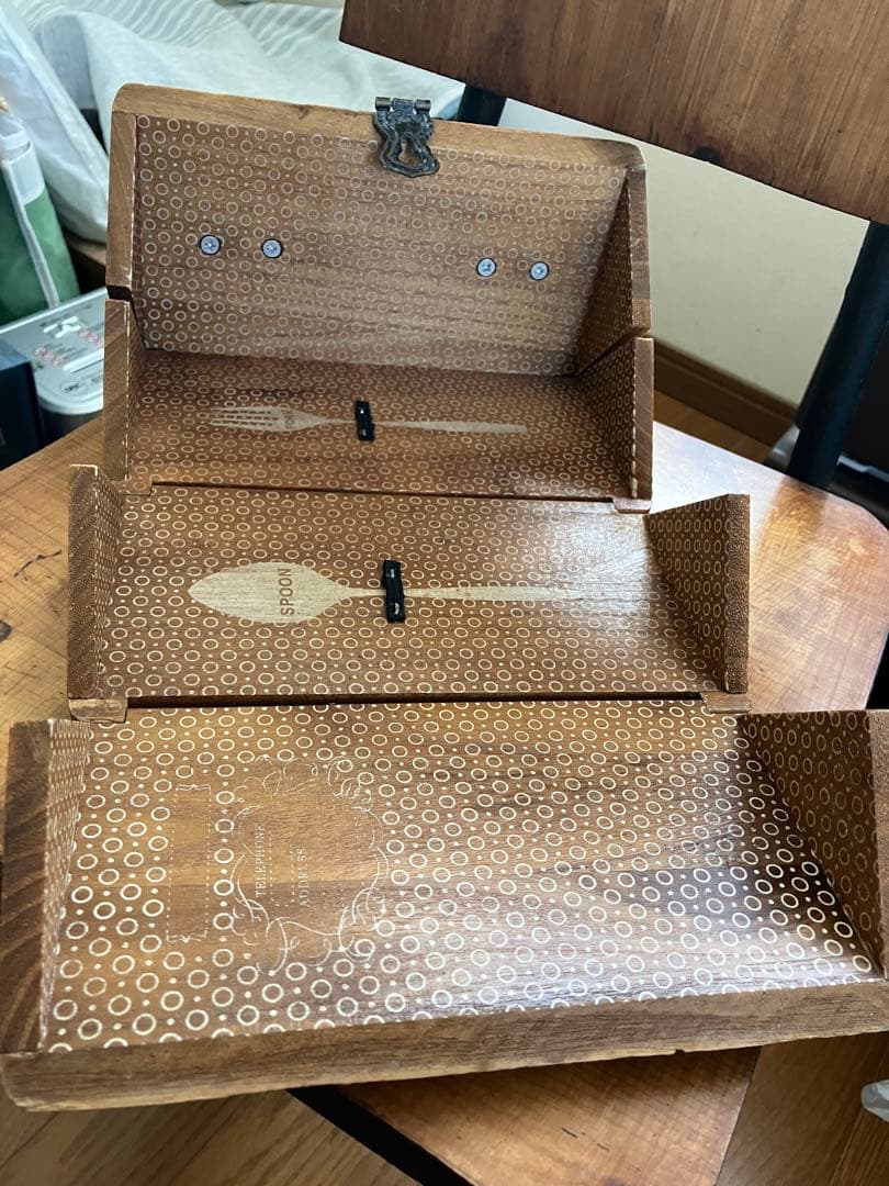 木製カトラリー＆ランチBOX   ヨーロッパ古道具　アンティーク　ヴィンテージ