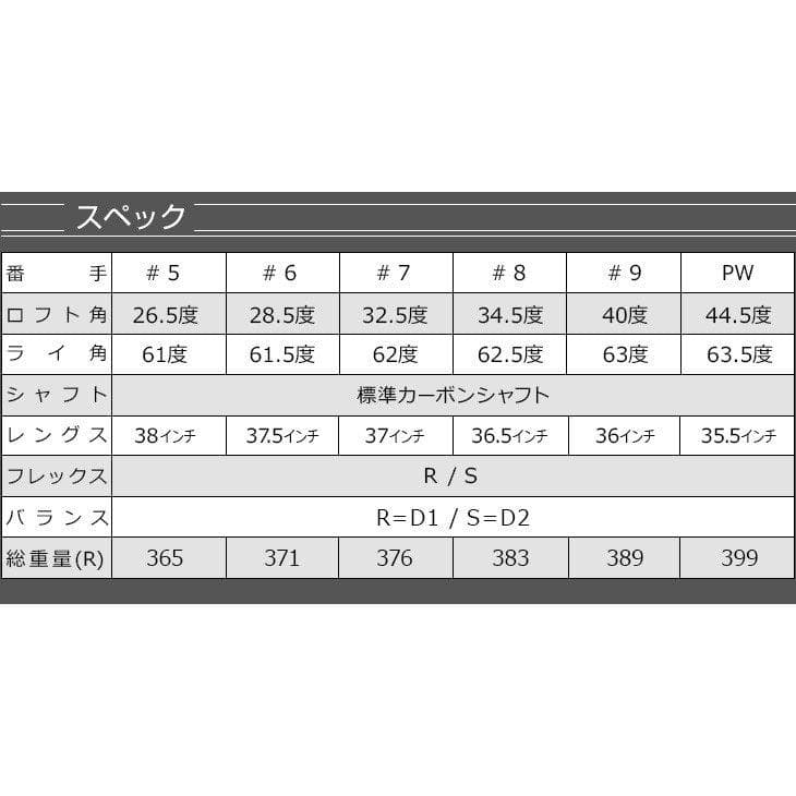 【新品】簡単　扱いやすい　ダイナミクスプレステージアイアン6本セット　カーボン