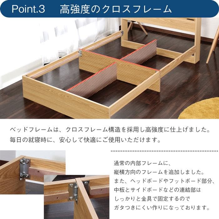 A 【断捨離中】 　セミダブル　マットレスなし【収納あり】 送料込み！