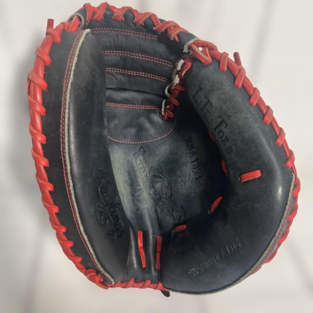 Rawlings 軟式グローブ 黒/赤　キャッチャーミット　即戦力　一般