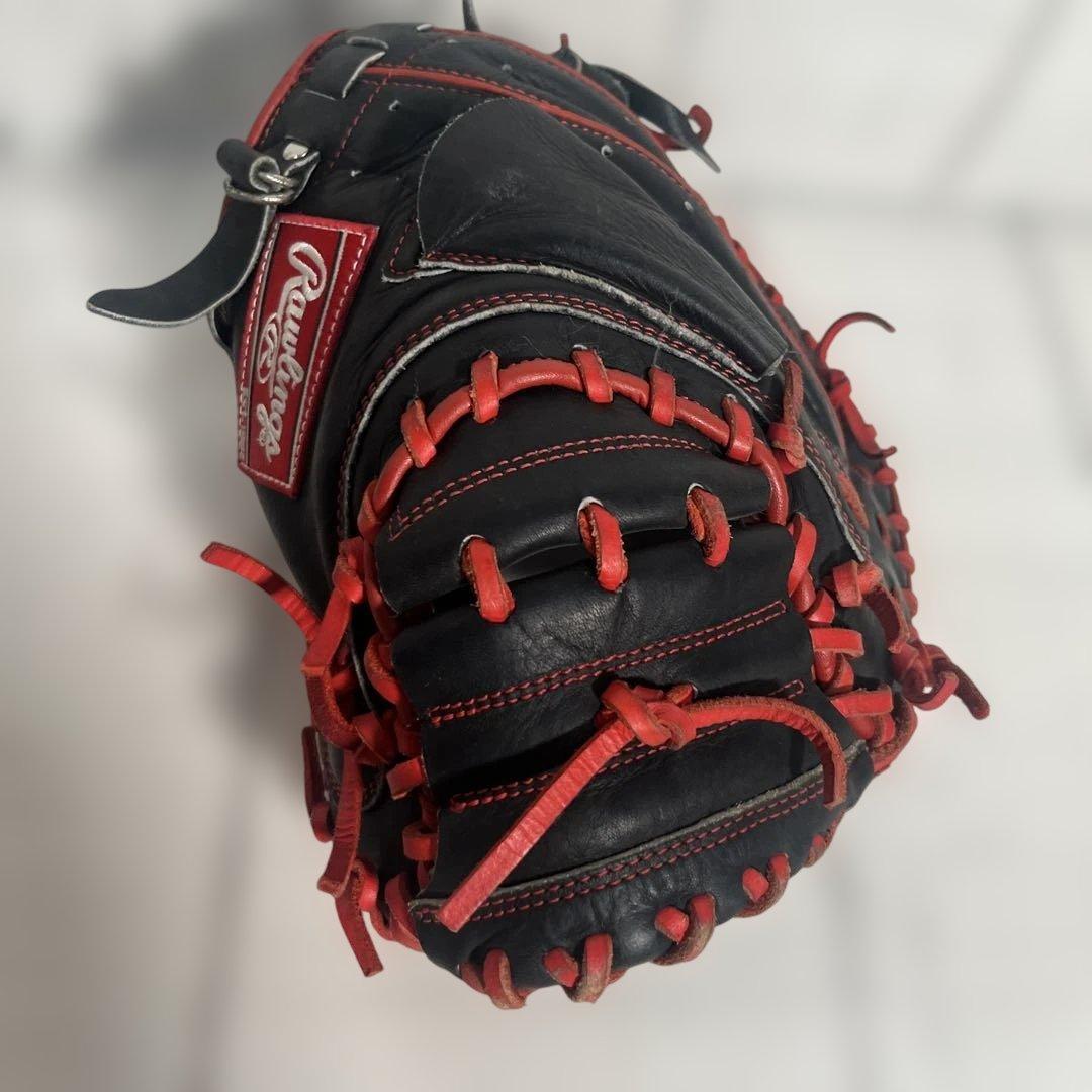 Rawlings 軟式グローブ 黒/赤　キャッチャーミット　即戦力　一般