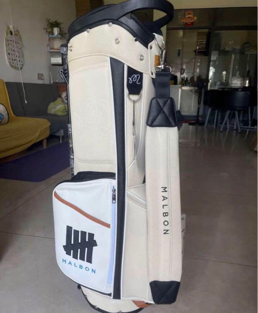 Malbon golf マルボン ゴルフキャディバッグ セルフスタンド ホワイト