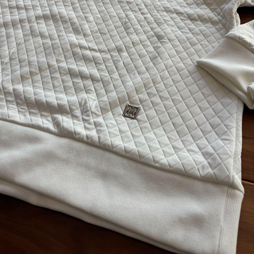 【新品・匿名配送】DAKS GOLF キルティングカットソー　ホワイト　LL
