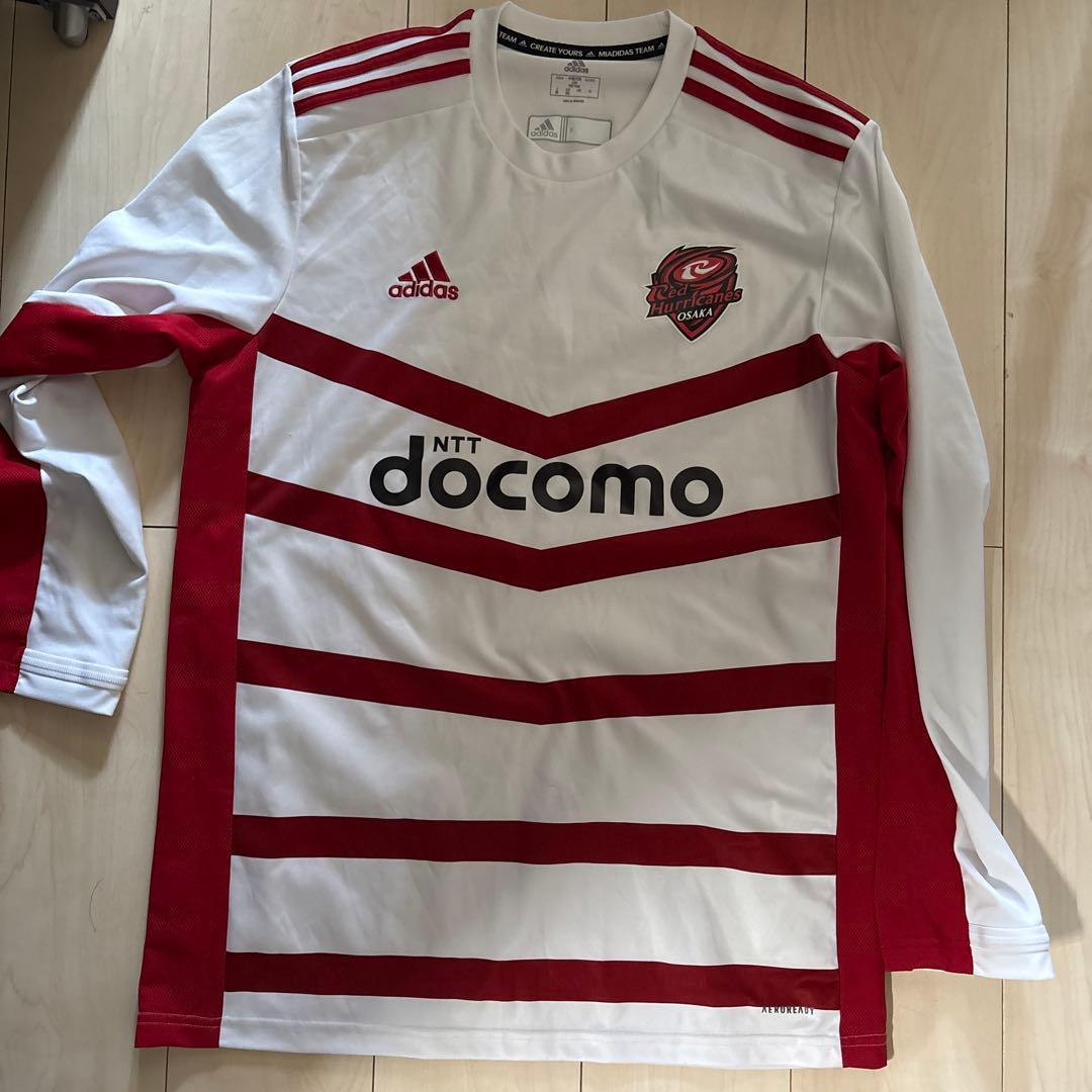 adidas docomo ラグビーウェア XL ホワイト/レッド