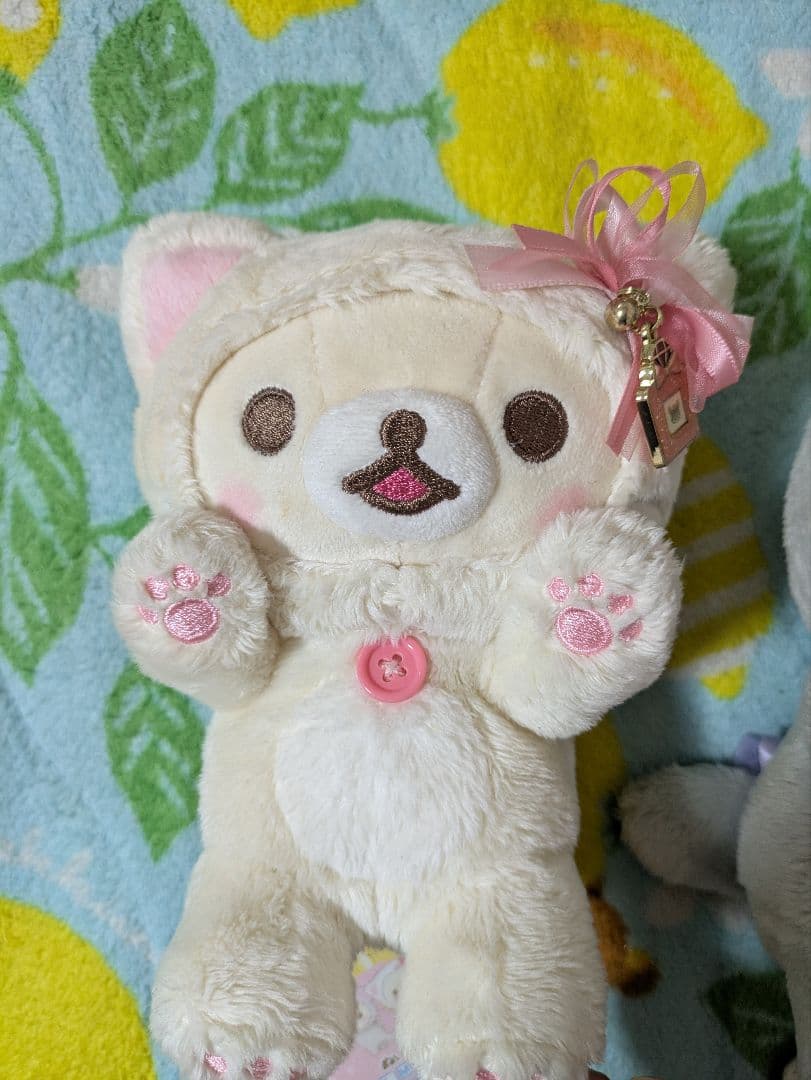 鏡の中のコリラックマ ぬいぐるみ ホワイト グレー