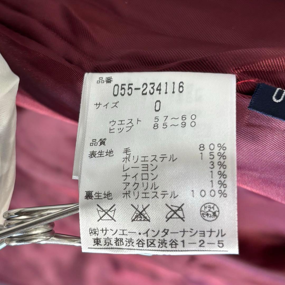 美品 パーリーゲイツ ゴルフスカート 0 S レッド ブラック プリーツ 秋冬