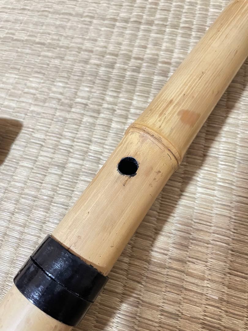 尺八本体 竹製 5穴 星型