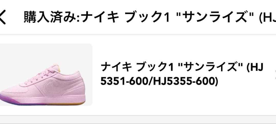 ナイキ ブック 1 \"サンライズ\"