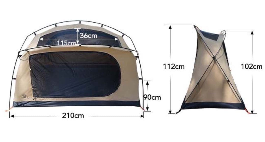 ★新品未使用！GO Glamping SKY EYE 自立式 TC ソロテント黒