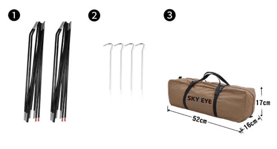 ★新品未使用！GO Glamping SKY EYE 自立式 TC ソロテント黒