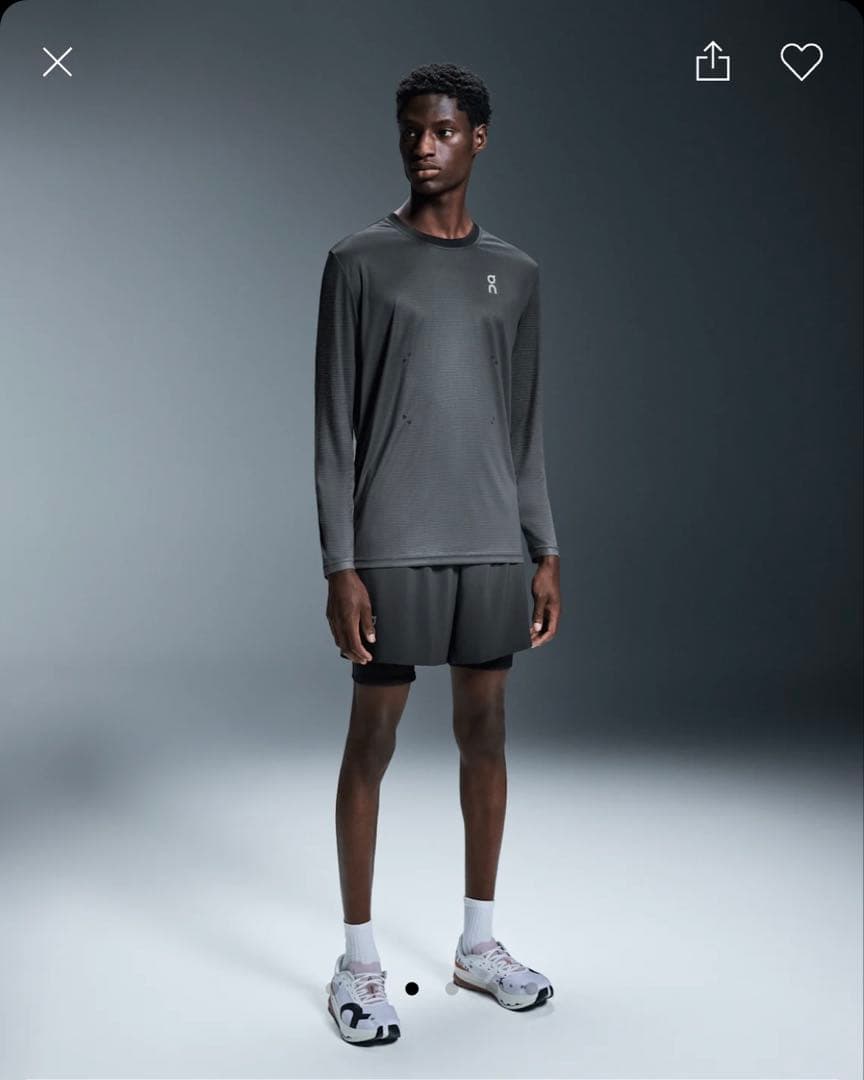On Pace Shorts オン ペース ショーツ(Iron) メンズ XS