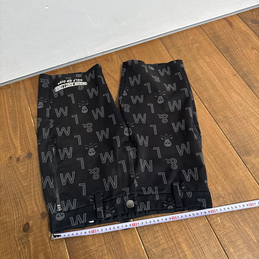 マークアンドロナ　ハーフパンツ　46 ブラック　総柄