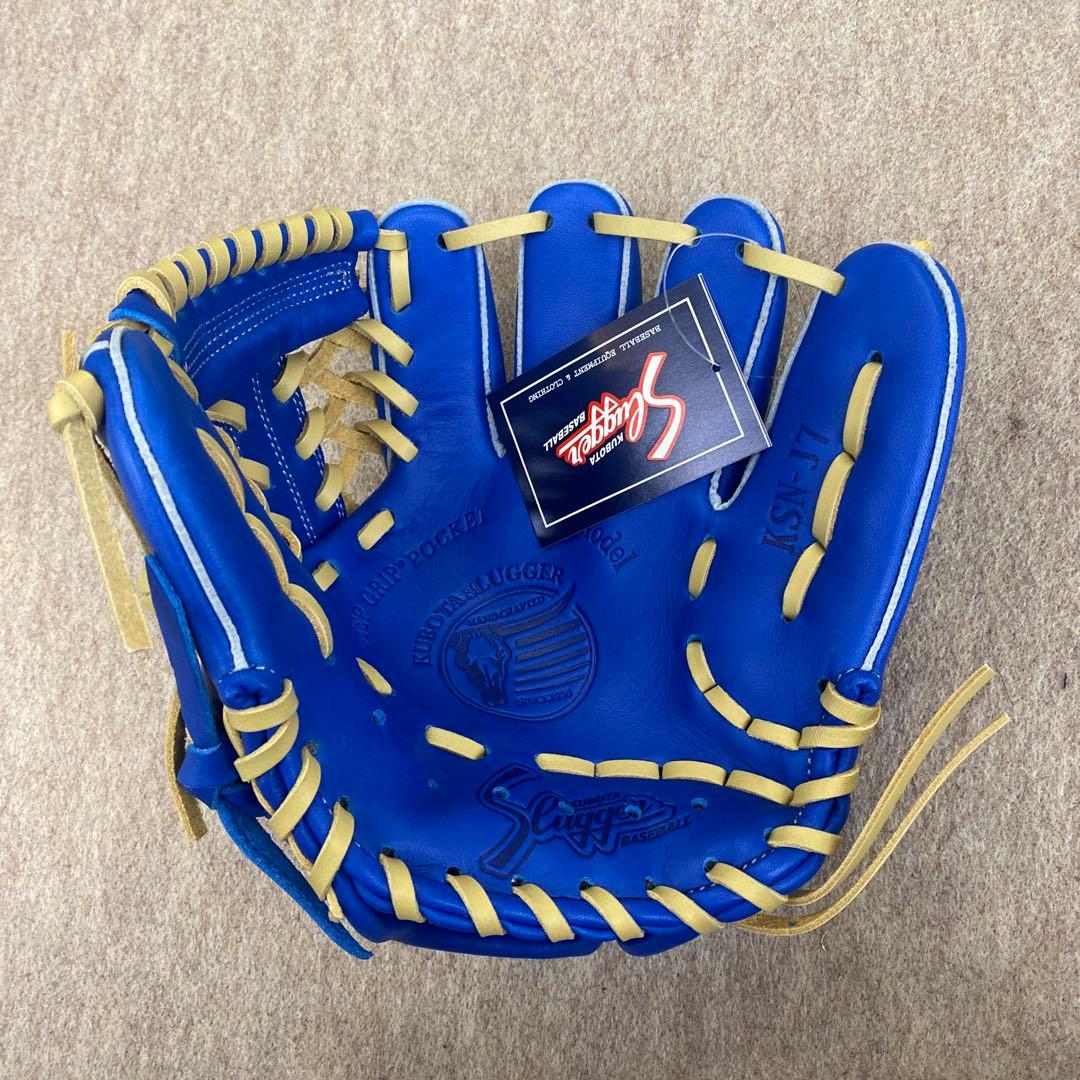 限定　久保田スラッガー KSN-J7 少年軟式グローブ 右投げ用 青