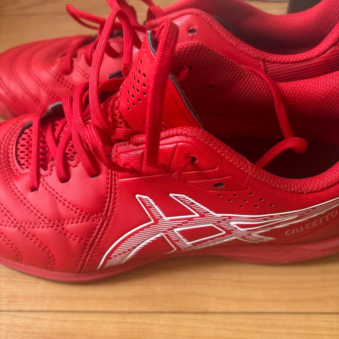 ASICS CALCETTO レッド サッカーシューズ26cm