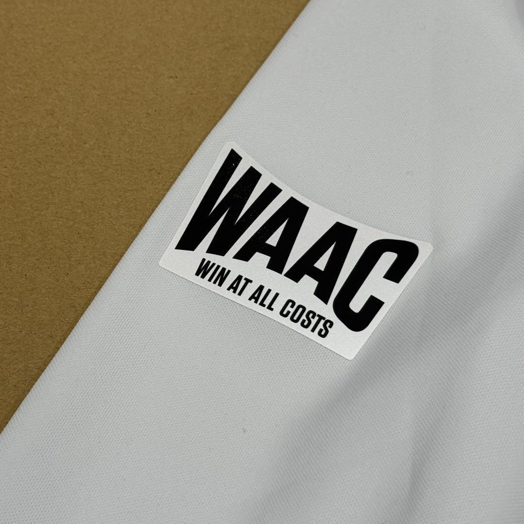 【50%オフ】定価1.9万円　WAAC ホワイト 長袖ポロシャツ　メンズ