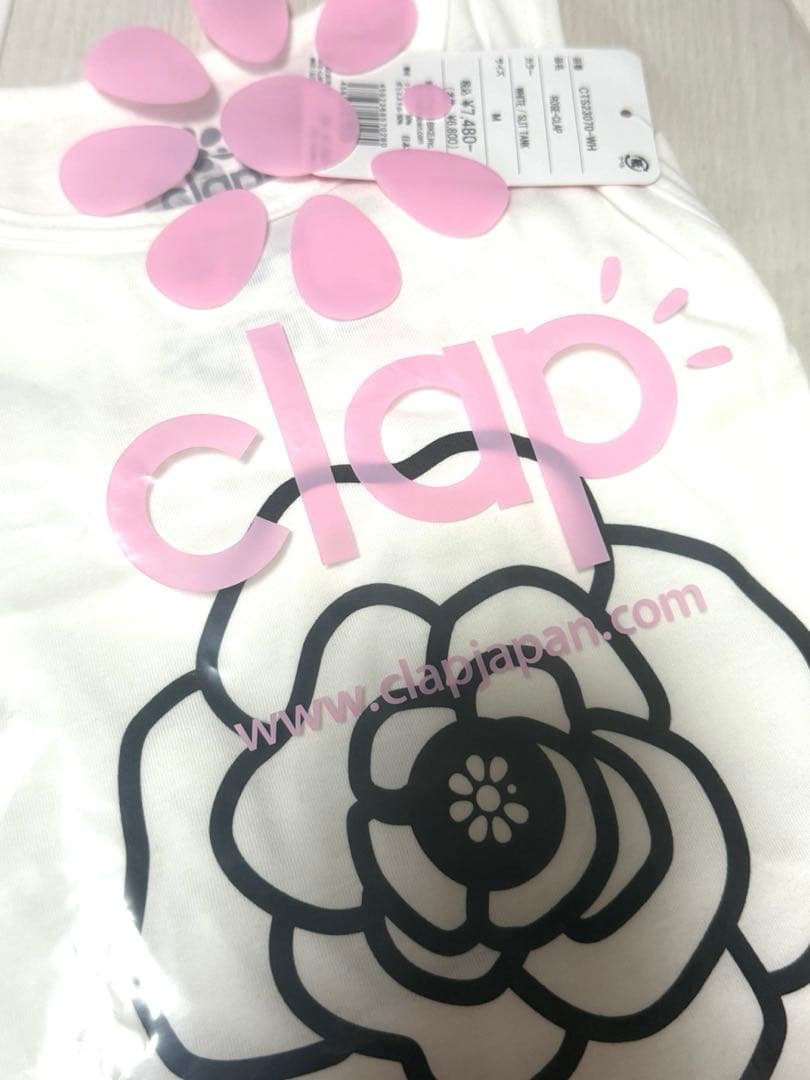 新品未開封　clap クラップ　スリットタンクトップ　ローズ