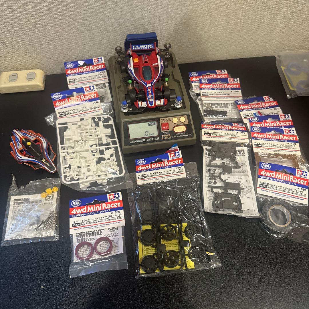 TAMIYA ミニ四駆 2台セット　引退　工具　限定　多数　スピードチェッカー