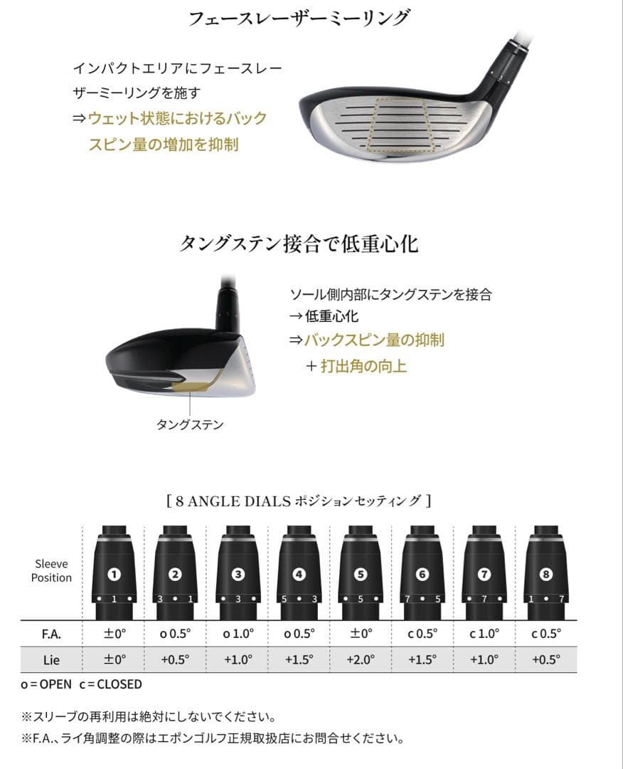 エポン 207 フェアウェイウッド 5W