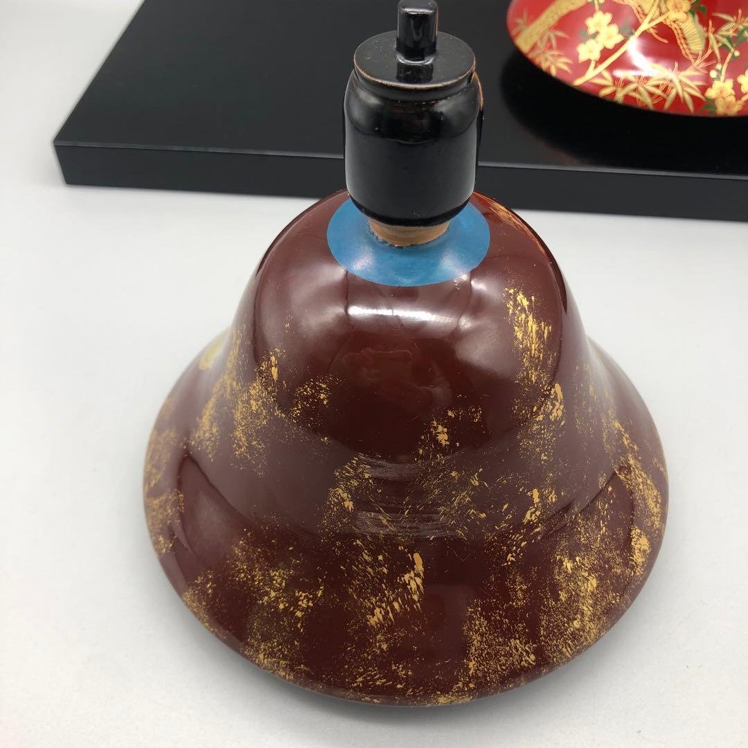 希少雛人形伝統工芸漆器木製金彩花柄着物漆塗りひなまつり飾りアンティークお雛様